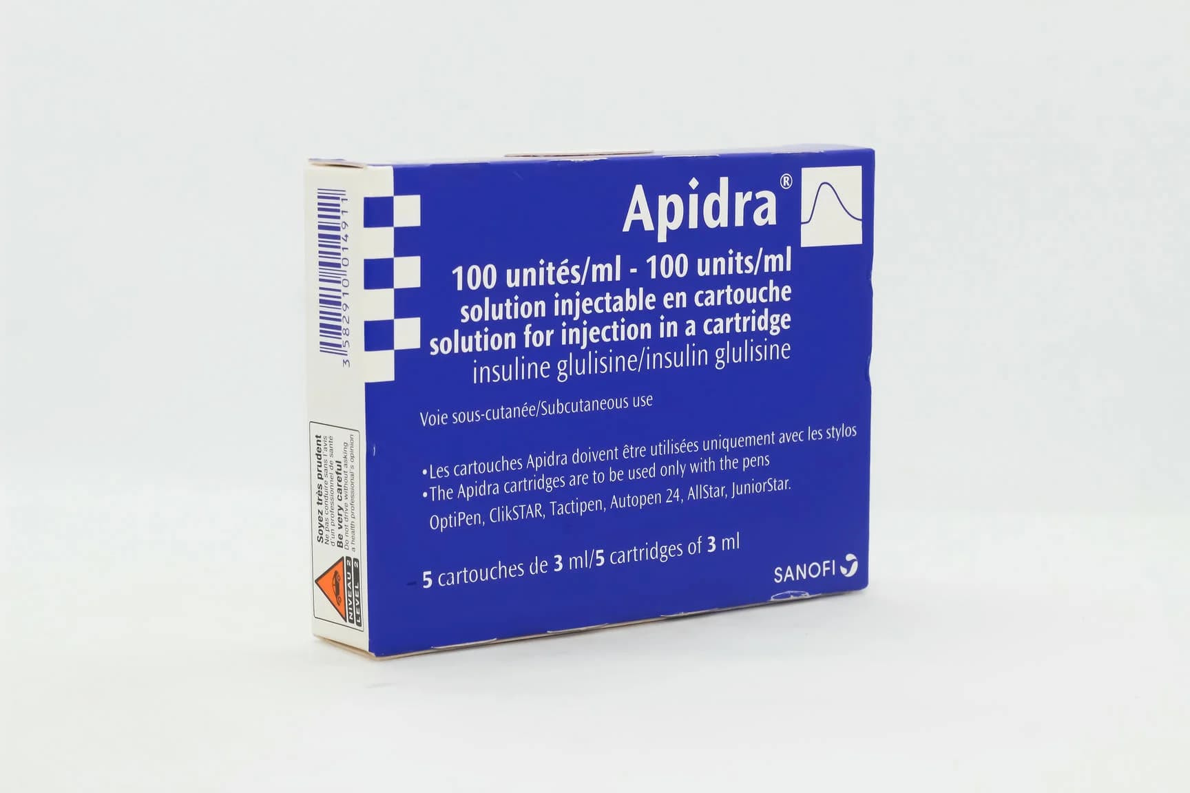 Apidra 5 cartridge 12% Fridge