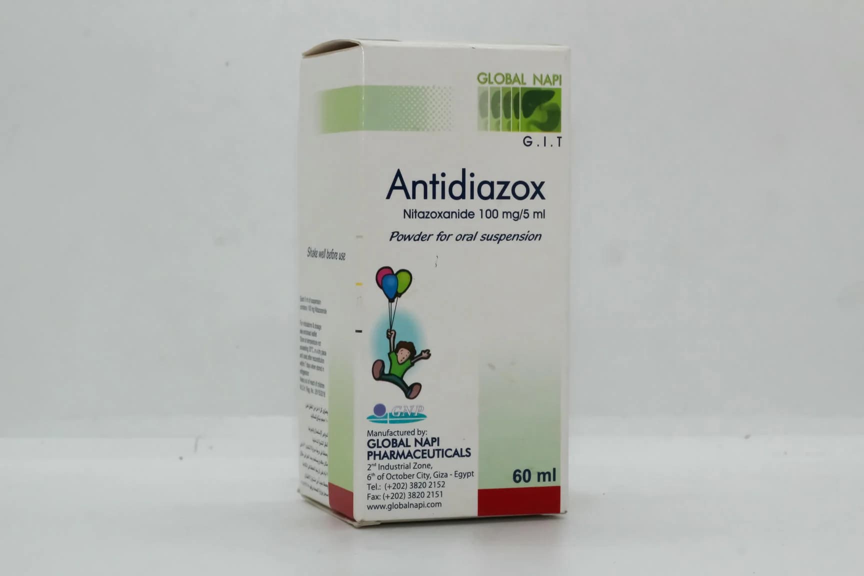 ANTIDIAZOX SUSP 100 MG 60 ml