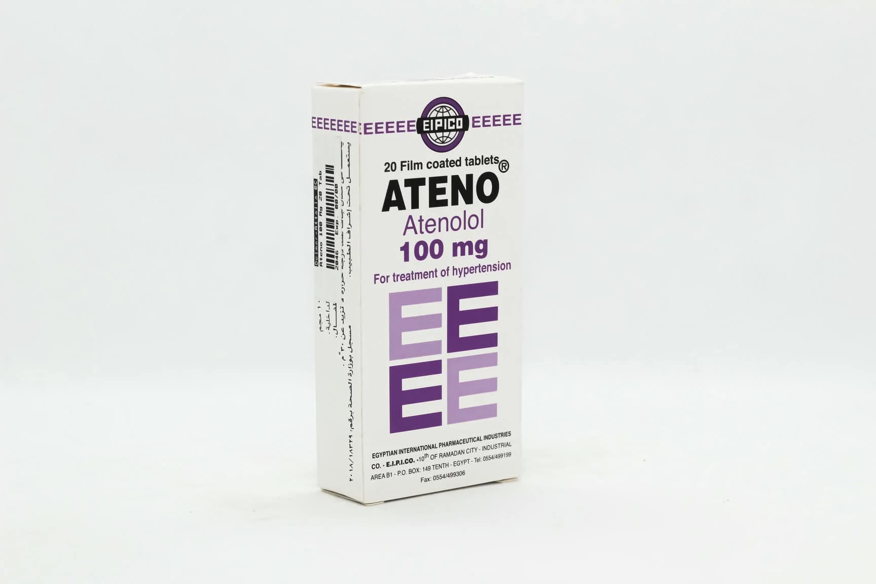 ATENO 100 MG 20TAB