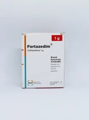 fortazedim 1g powder in vial for im / iv