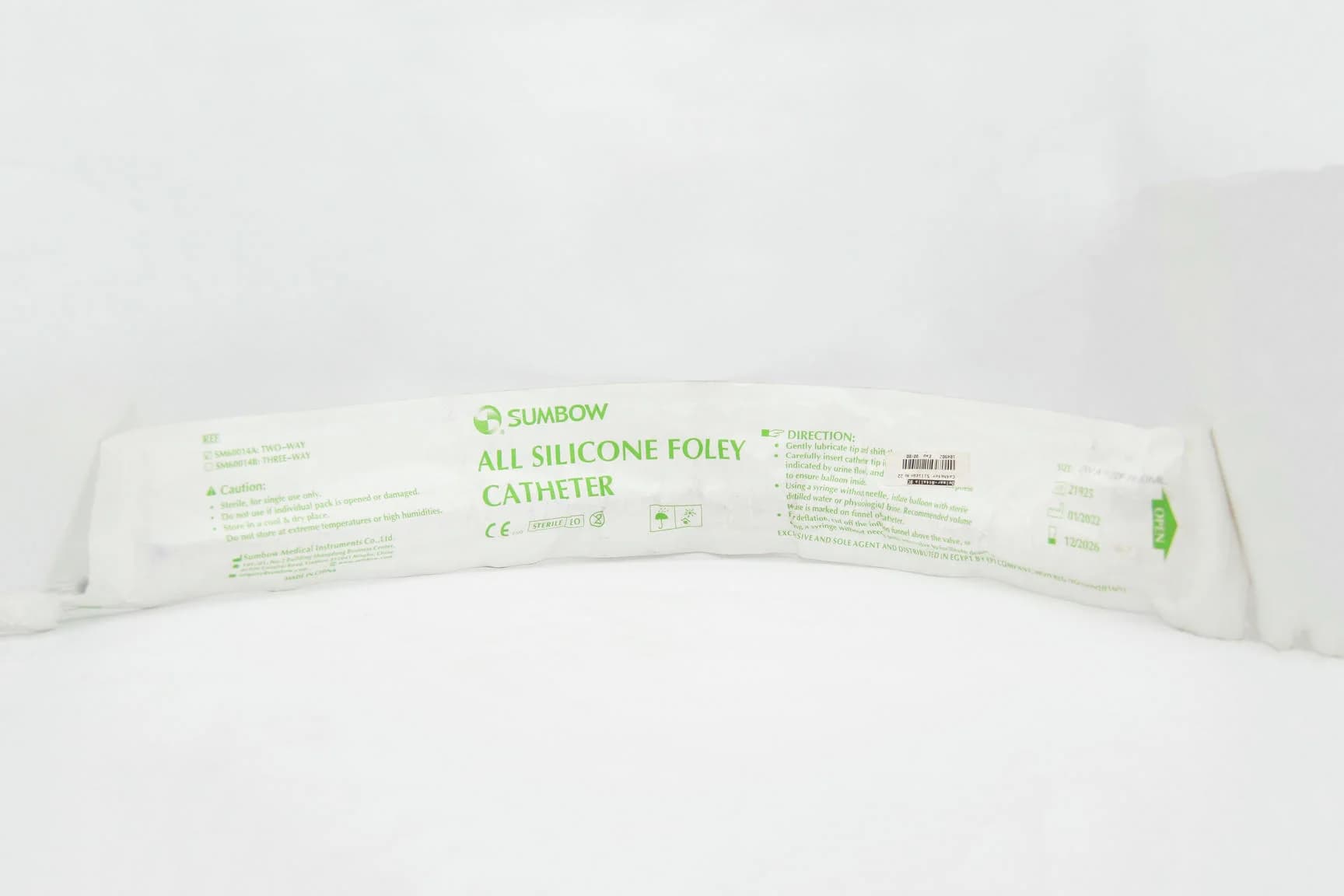 silicone catheter 22