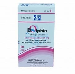dolphin 25mg supp