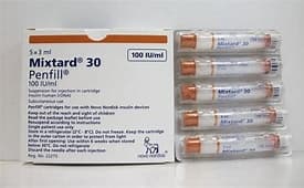 INSULIN MIXTARD PENFILL 100 IU 3 ML*5