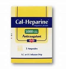 CALHEPARINE 5000 IU 3 AMP.