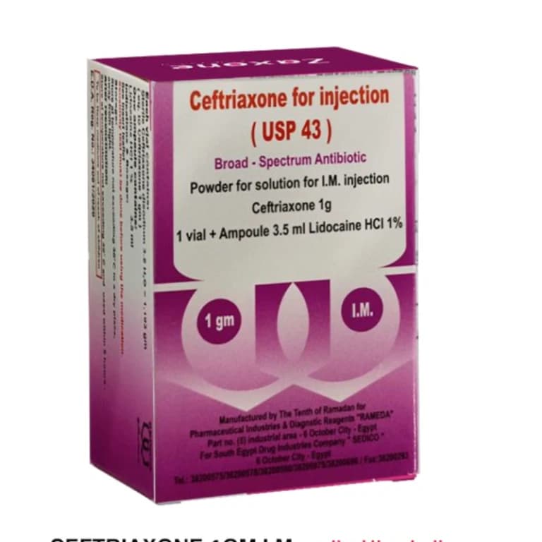 CEFTRIAXONE VIAL 1GM SEDICO
