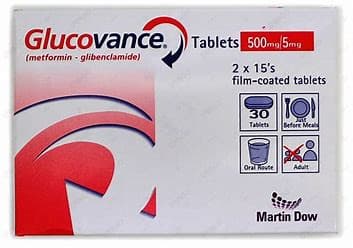 GLUCOVANCE 5 MG /500 MG 30 TAB