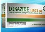 LOSAZIDE 100/25 MG 10 F.C TAB