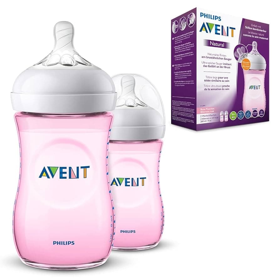 AVENT Philips Natural Baby Bottle 260ml Pink +1Month 