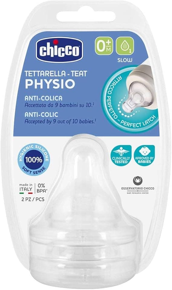Chicco perfect 5 physio teat +0m 2pcs silicone