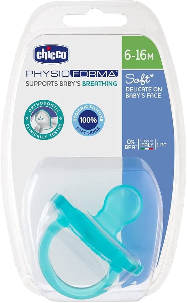 Chicco Physio Soft Neutral Silicon Soother Blue 6-16 M