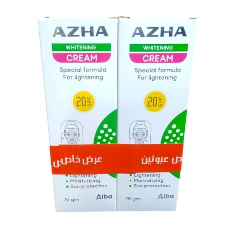 azha whitening cream 75 gm 1+1