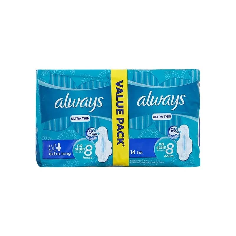 Always Ultra Extra Long Blue 14 Pads
