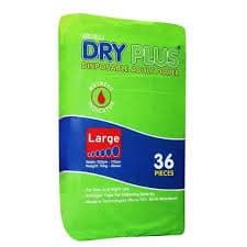 Dry Care Diapers Large 36pcs