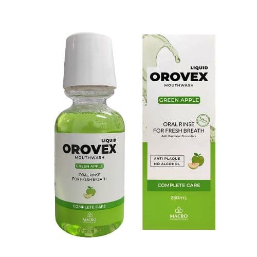 Orovex mouth wash green apple 250 ml
