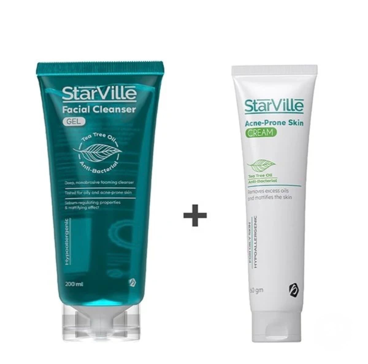 starville cleanser + acne cream 
