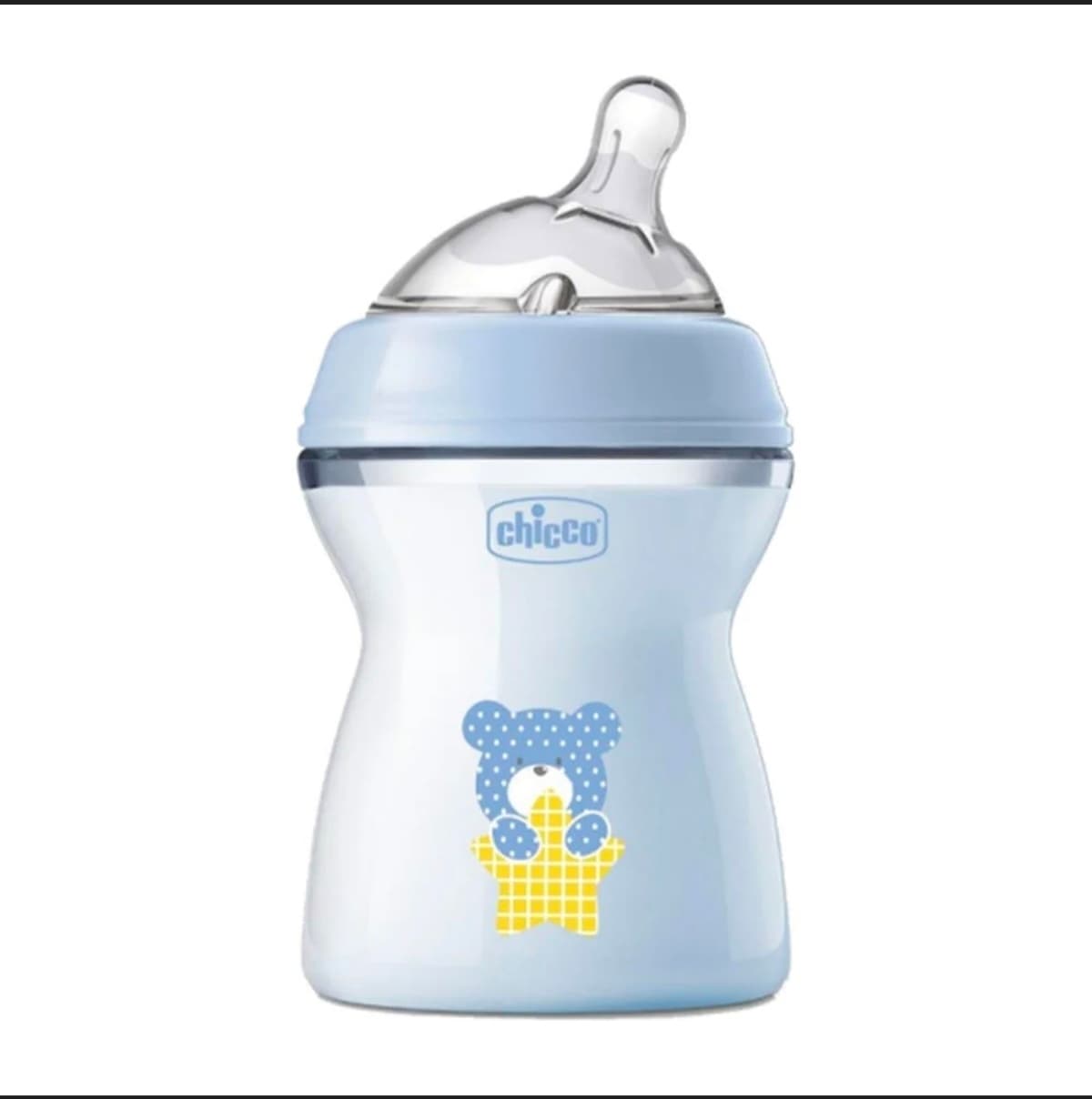 chicco natural bottel 250 ml blue   