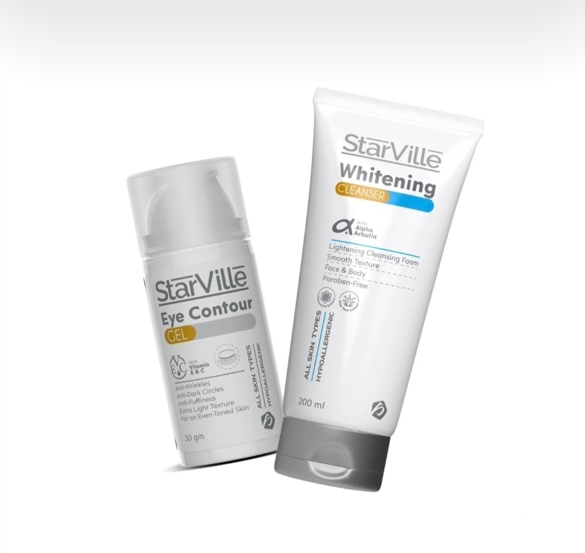 starville whitenging cleanser + eye contor
