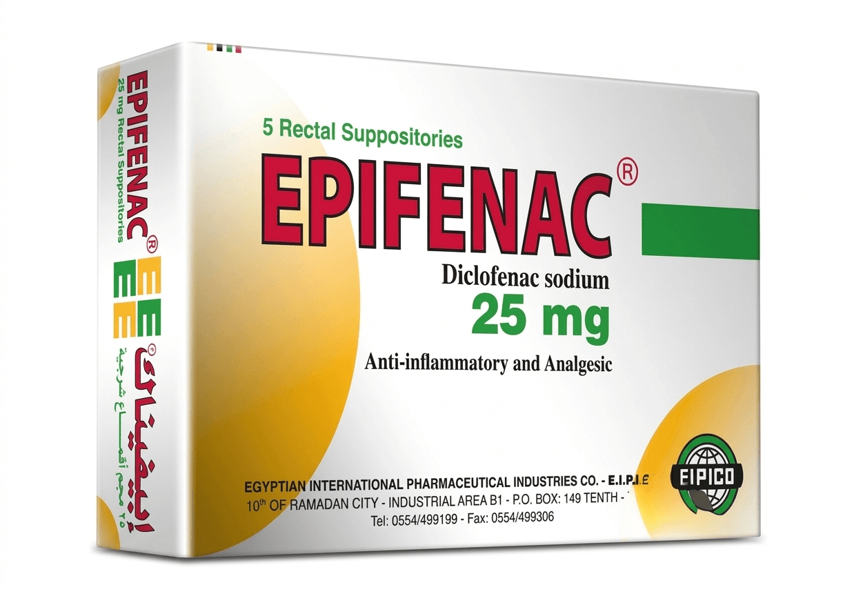 EPIFENAC 25 mg suppositories 