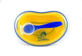 offer Bubbles Kids Plate with Yellow Spoon