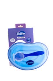 Bubbles Blue Spoon Kids Plate