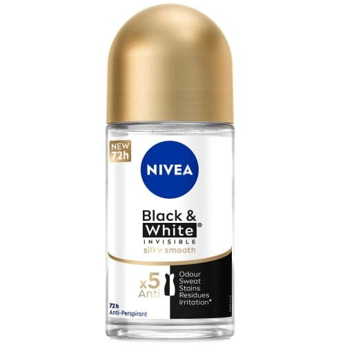 NIVEA Roll On Black & White Invisible Silky Smooth for Women 50ml (15% Off)